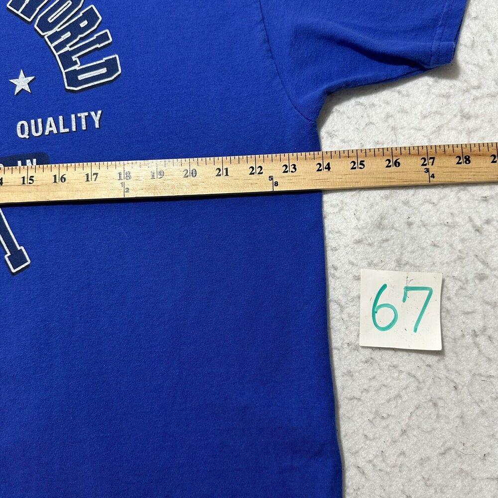 Disney Parks Men's XL Walt Disney World Crewneck Graphic T Shirt 1971 Logo Blue - Picture 7 of 11